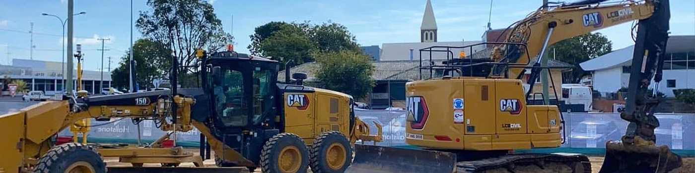 Machinery in Bundaberg for civil construction work